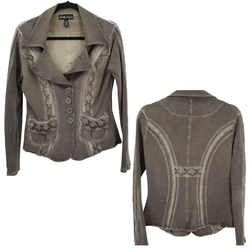 Gretty‎ Zueger Jacket Womens S Brown Feminine Romantic Classy Sophisticated Boho
